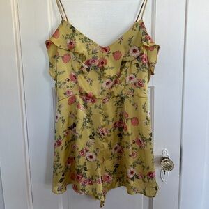 Urban Outfitters Yellow Floral Romper